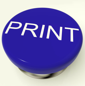 Print Button As Symbol For Printing Or Printer